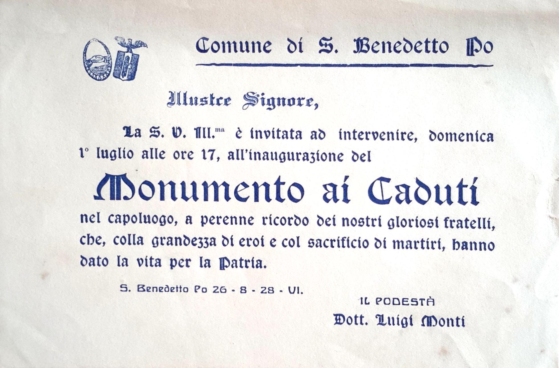 Invito inaugurazione S.Benedetto